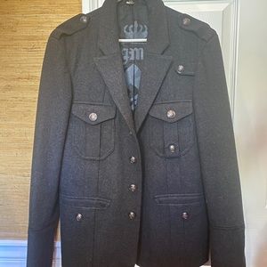 Juicy Couture Men’s Military Grey Wool Jacket